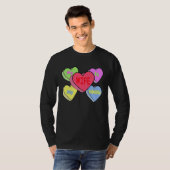 cute My wife candy heart is valentine day husband  Tシャツ (正面フル)