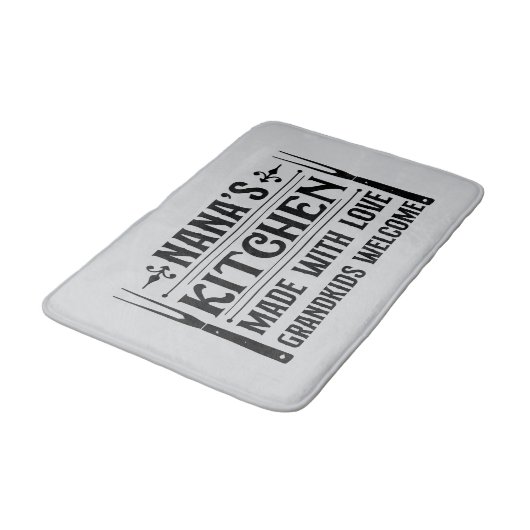 Cute Nana's kitchen word art バスマット (アングル)