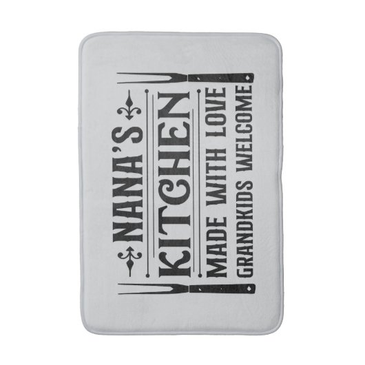 Cute Nana's kitchen word art バスマット (正面縦)