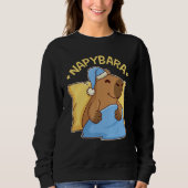 Cute Napping Capybara Pyjama  Nappybara スウェットシャツ (正面)