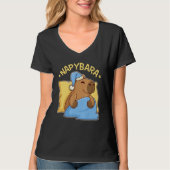 Cute Napping Capybara Pyjama  Nappybara Tシャツ (正面)