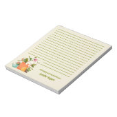 Cute Napping Cat and Plants ノートパッド (回転)