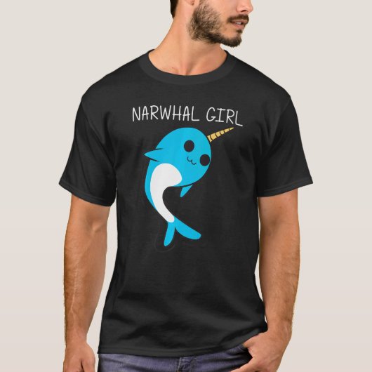 Cute Narwhal For Girls Kids Narwhale Narwhal Tusk Tシャツ (正面)