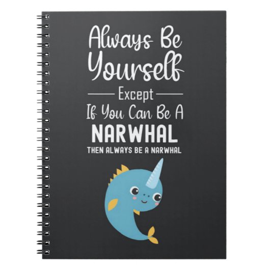 Cute Narwhal Lover Gifts Animal Ocean Life Whale ノートブック (正面)