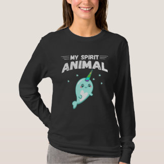 Cute Narwhal My Spirit Animal Happy for Narwhal Tシャツ
