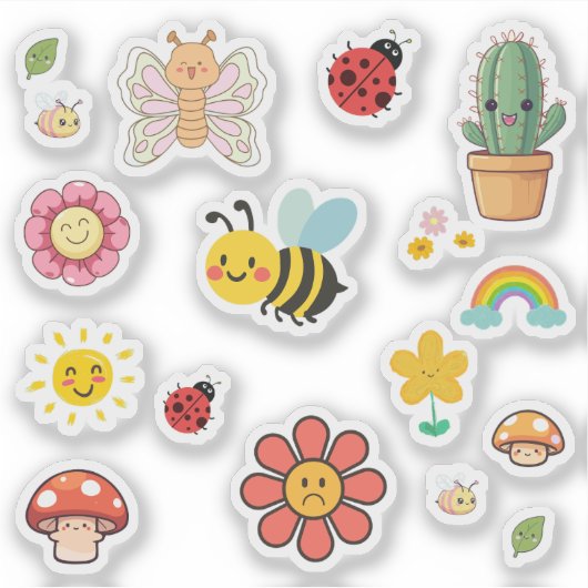 Cute Nature Stickers シール (正面)