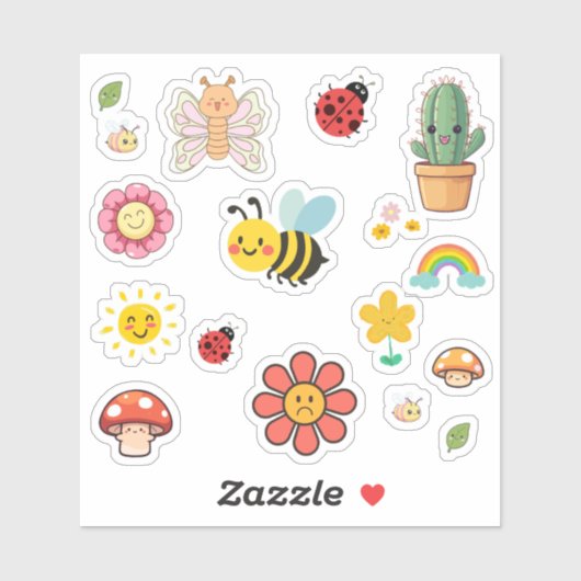 Cute Nature Stickers シール (シート)