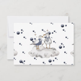 Cute Nautical Baby Shower Stationery サンキューカード