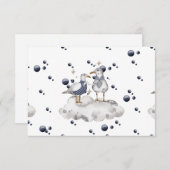 Cute Nautical Baby Shower Stationery サンキューカード (正面/裏面)