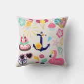 Cute Nautical Birthday クッション (裏面)