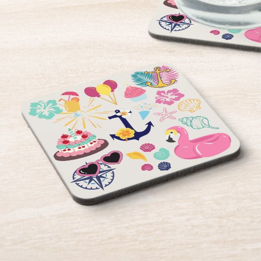 Cute Nautical Birthday コースター (左側)