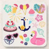 Cute Nautical Birthday コースター (正面)