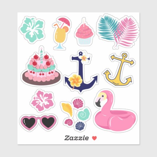  Cute Nautical Birthday シール (シート)