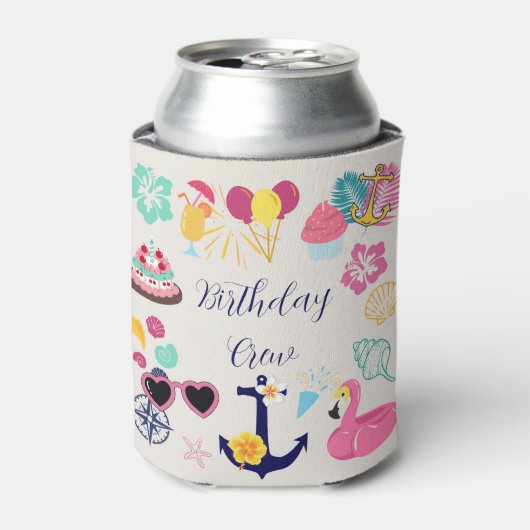 Cute Nautical Birthday 缶クーラー (缶正面)