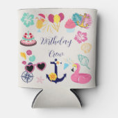 Cute Nautical Birthday 缶クーラー (正面)