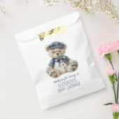 Cute Nautical Blue Baby Bear Baby Shower フェイバーバッグ (封をした状態)