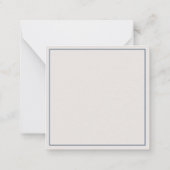 Cute Nautical Blue Baby Elephant Personalized ノートカード (裏面)