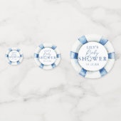 Cute Nautical Ocean Lifebuoy Baby Shower コンフェッティ (正面)