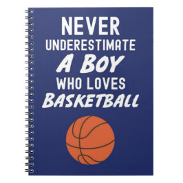 Cute Navy Blue Basketball Gifts For Baby Boy Lover ノートブック