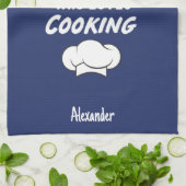 Cute Navy Blue Cooking Gifts For Little Boys Kids キッチンタオル (折り畳み)
