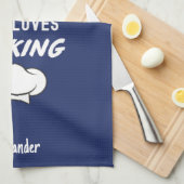 Cute Navy Blue Cooking Gifts For Little Boys Kids キッチンタオル (四つ折り)