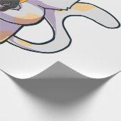 Cute Neko Cat With Ramen Noodles Bowl Anime Japan  ラッピングペーパー (角)