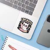 Cute Nerdy Cat with Glasses – Funny Math Teacher シール (ノートパソコンとiPhone)