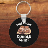 Cute Nesting Beavers This Is Our Cuddle キーホルダー (正面)