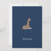 Cute Neutral Birth Announcement Giraffe Card 招待状 (正面)