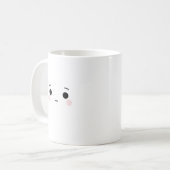 Cute Neutral Face Mug Minimal Coffee Cup コーヒーマグカップ (正面左)