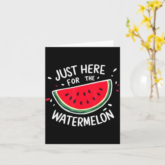 Cute New Watermelons Lovers I'm Just Here For The  カード (黄色い花)