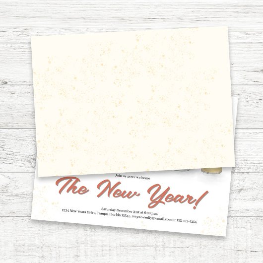 Cute New Year's Eve party Invitation 招待状
