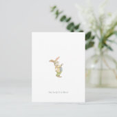 Cute Newborn Baby Hello Little One Rabbit Card. ポストカード (スタンド正面)