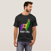 Cute Newfoundland Dog Lover Mardi Gras Party Jeste Tシャツ (正面フル)