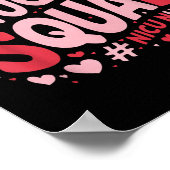 Cute Nicu Nurse Valentines Day Snuggle Squad Neona ポスター (角)