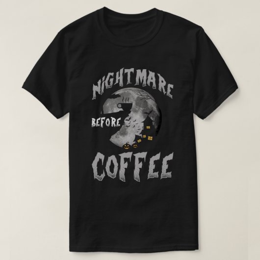 Cute Nightmare Before Coffee Halloween Funny Mug G Tシャツ (デザイン正面)