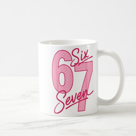 Cute Nk 67 Valentine Six Seven Funny Meme Women Gi コーヒーマグカップ (右)