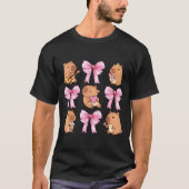 Cute Nk Coquette Bow Kawaii Capybara Lover  Tシャツ (正面)