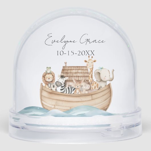 Cute Noah's Ark with Custom Baby Name (裏面)