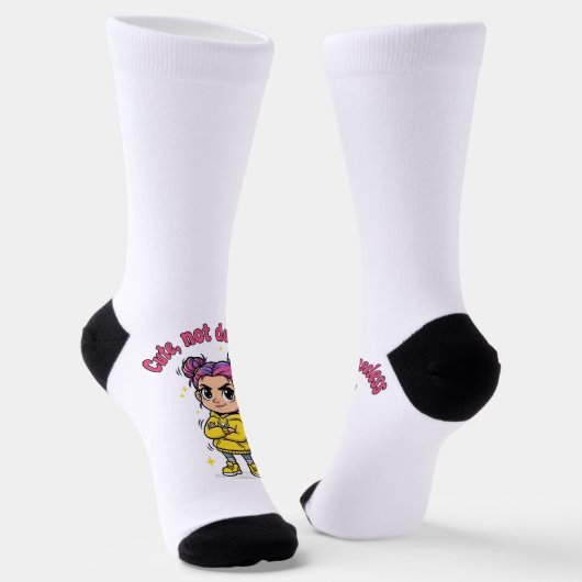 Cute, Not Defenseless Women's Socks ソックス (傾斜あり)