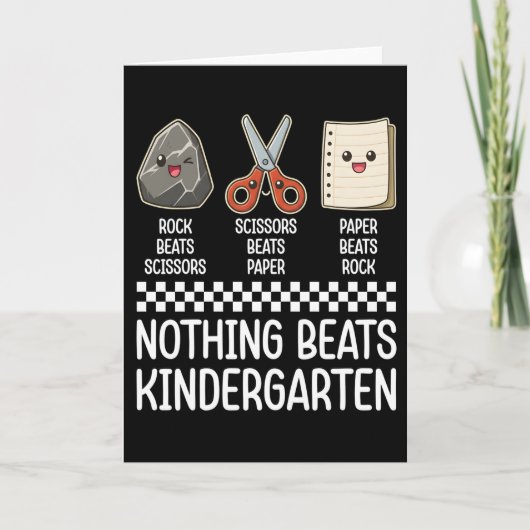Cute Nothing Beats Kindergarten Teacher Humor カード (正面)