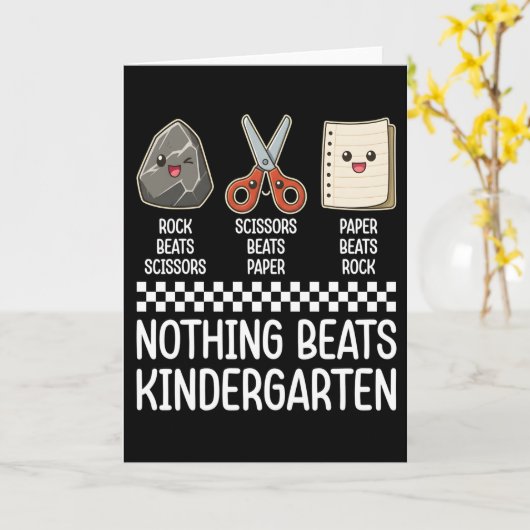 Cute Nothing Beats Kindergarten Teacher Humor カード (黄色い花)