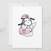 Cute Nurse Boo Halloween Costume Party 招待状 (裏面)