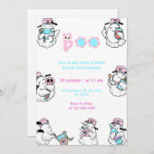 Cute Nurse Boo Halloween Costume Party 招待状 (正面/裏面)