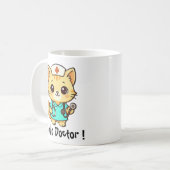 Cute Nurse Cat コーヒーマグカップ (正面左)