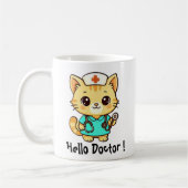 Cute Nurse Cat コーヒーマグカップ (左)