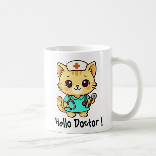 Cute Nurse Cat コーヒーマグカップ (右)