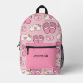 Cute Nurse Hats and Clogs プリントバックパック (正面)