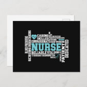 Cute Nurse RN LVN Nursing School Medical シーズンポストカード (正面/裏面)