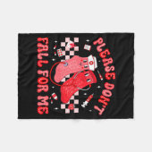 Cute Nurse Valentine Non Slip Socks Please Don't F フリースブランケット (正面(横))